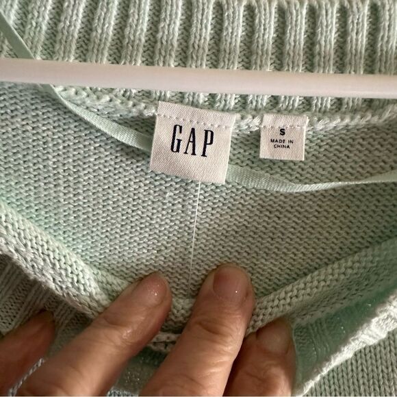 Gap Light Mint Green Sweater Size Small Boatneck - Picture 9 of 12